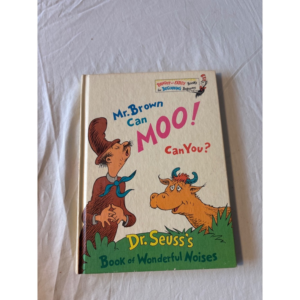 Dr Seuss Mr Brown Can Moo Can You Kids Book Hardcover  1970 Book Club Edition‎
